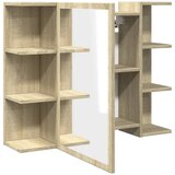  Kupaonski ormarić s ogledalom boja hrasta 80x20,5x64 cm iverica | shoptok.hr
