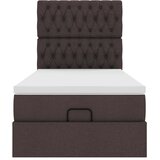  Otomanski krevet s madracem i LED tamnosmeđi 90x200 cm tkanine | shoptok.hr