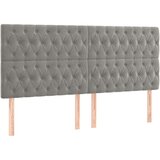 vidaXL LED uzglavlje svjetlosivo 180x7x118/128 cm baršunasto | shoptok.hr