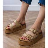 Gemre Golden sandals with buckles on straps Orinos | shoptok.hr
