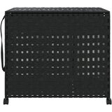  Košara za rublje s kotačima crna 66x35x60 cm od ratana | shoptok.hr