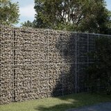vidaXL Gabionska košara s pokrovom 200x50x200 cm pocinkano železo | Shoptok.si