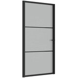  Unutarnja vrata 102,5 x 201,5 cm crna od mat stakla i aluminija | shoptok.hr