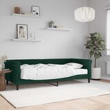  Dnevni krevet s madracem tamnozeleni 90 x 200 cm baršunasti | shoptok.hr