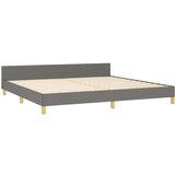  Za krevet s uzglavljem tamnosivi 200 x 200 cm od tkanine | shoptok.hr