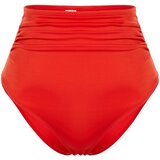 Trendyol Red Smooth High Waist Bikini Bottom
