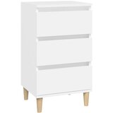 Maison Chic Nočna omarica - Nočna miza bela 40x35x70 cm inženirski les, (21690195) | Shoptok.si