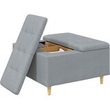 Otoman za pohranu Svijetlo siva 80 x 80 x 45 cm tkanina | Eponuda.com