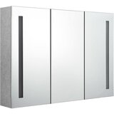 Maison Chic LED Kopalniška omarica - Kopalniški kabinet z ogledalom betonsko siva 89x14x62 cm, (21794388) Cene