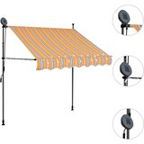 Tenda na ručno uvlačenje s LED svjetlima 150 cm žuto-plava | Eponuda.com
