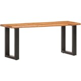 vidaXL klupa sa živim rubom 110 cm od masivnog drva bagrema i čelika | shoptok.hr
