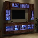  Set zidnog ormarića za TV 6 pcs Staro drvo Konstrukcijsko drvo | shoptok.hr