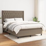  The Living Store Box spring postelja z vzmetnico taupe 140x200 cm blago - Box Spring Postelja, (21444464) Cene