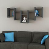 Livetastic Stenski Regal Bat, Antracit | Shoptok.si