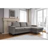 Miuform Siva sklopiva kutna garnitura od samta (s desnim kutom) Lofty Lilly – | shoptok.hr