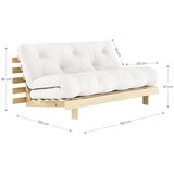 Karup Narančasta/smeđa sklopiva sofa 160 cm Roots – | shoptok.hr