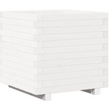 Maison Chic Vrtno cvetlično korito - Cvetlični Lonec belo 50x50x49,5 cm trdna borovina, (21790652) Cene