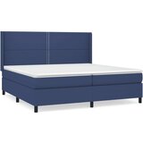  Box spring postelja z vzmetnico moder 200x200 cm blago, (21118422) | Shoptok.si