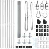 vidaXL Varjena žična ograja s 7 obroči 1.6x10 m Galvanizirano jeklo | Shoptok.si