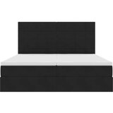  Postelja s shranjevanjem z vzmetnico Črna 180 x 200 cm Žamet, (5000100083) | Shoptok.si