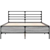  Okvir za krevet boja hrasta 120x190cm konstruirano drvo i metal Siva 120 x 190 cm | shoptok.hr