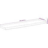  Stenska polica 120x30x3,8 cm pravokotna akacija naraven rob, (5000268565) | Shoptok.si