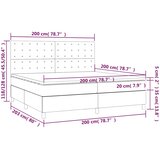  box spring s madracem LED svjetlosivi 200x200 cm tkanina | shoptok.hr