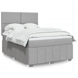  Krevet box spring s madracem svjetlosiva 160x200 cm tkanina Slike