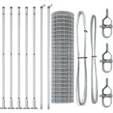 Euro Ograda s 7 Flanširanim Stupovima 0.8x10 m Galvanizirani Čelik | shoptok.hr