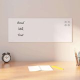 vidaXL Stenska magnetna tabla bela 80x30 cm kaljeno steklo | Shoptok.si