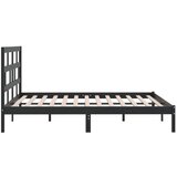  Posteljni okvir črn iz borovine 200x200 cm, (20647967) | Shoptok.si