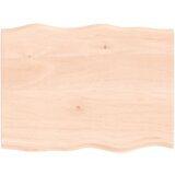 vidaXL Stolna ploča 80x60x2 cm netretirana hrastovina sa živim rubom | shoptok.hr