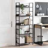 Police za knjige s 5 razina crne 60 x 27,6 x 158,5 cm drvene | Eponuda.com