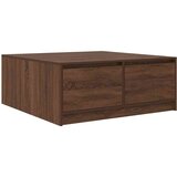 vidaXL stol za kavu s ladicama smeđi hrast 100x100x40 cm | shoptok.hr