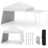 Costway Zložljiv vrtni paviljon Vrtni &amp;scaron;otor bel 430 x 280 cm, (5000197030) Slike