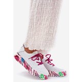 VINCEZA Women's Leather Sneakers On Patterned Platform | Shoptok.si