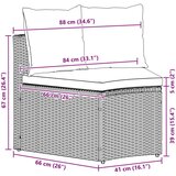  Set sofe 2 pcs Crna Solidno drvo akacije i poli ratan | shoptok.hr