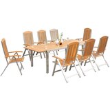Gardenson Vrtna Garnitura Keros, 9-Delno, Raztegljiva Miza | Shoptok.si
