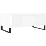 Maison Chic Klubska mizica - kavna mizica - Nizka mizica bela 90x50x36,5 cm inženirski les, (21754079) Cene
