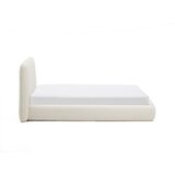 Kave Home Bež oblazinjena postelja brez letvenega dna 90x200 cm Martina – | Shoptok.si