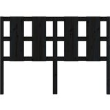  Uzglavlje za krevet crno 125 5 x 4 x 100 cm od masivne borovine | shoptok.hr