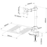 S Box Nosilec namizni LCD monitor s PC polico LCD-LM01 črn | Shoptok.si