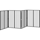  Vrata za pse 4 pcs Crna 80 x 100 cm Cinkani čelik | Eponuda.ba