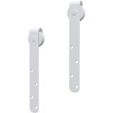 Mini set za klizna vrata ormarića ugljični čelik bijeli 122 cm | Eponuda.ba