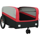 vidaXL Prikolica za bicikl crno-crvena 45 kg željezna | shoptok.hr