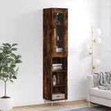  Visoka komoda dimljeni hrast 34,5x34x180cm konstruiranog drva | shoptok.hr