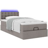 vidaXL otomanski krevet s madracem smeđesivi 90x200 cm tkanine | shoptok.hr