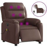 Maison Chic Električni masažni naslanjač - Relax naslanjač rjavo umetno usnje, (22134611) | Shoptok.si