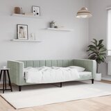 vidaXL Raztegljiva postelja svetlo siva 90x200 cm žamet Cene