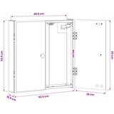 Kabinet za mete BREDA Staro drvo 52,5 x 10,5 x 53,5 cm | shoptok.hr